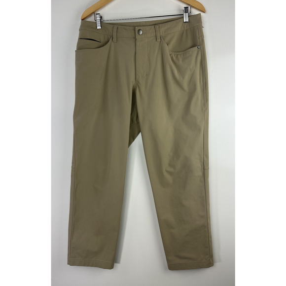 Lululemon ABC Pant Classic 34" Tofino Sand Tan Athletic Khaki Size 33 x 28 *Flaw - Picture 2 of 15